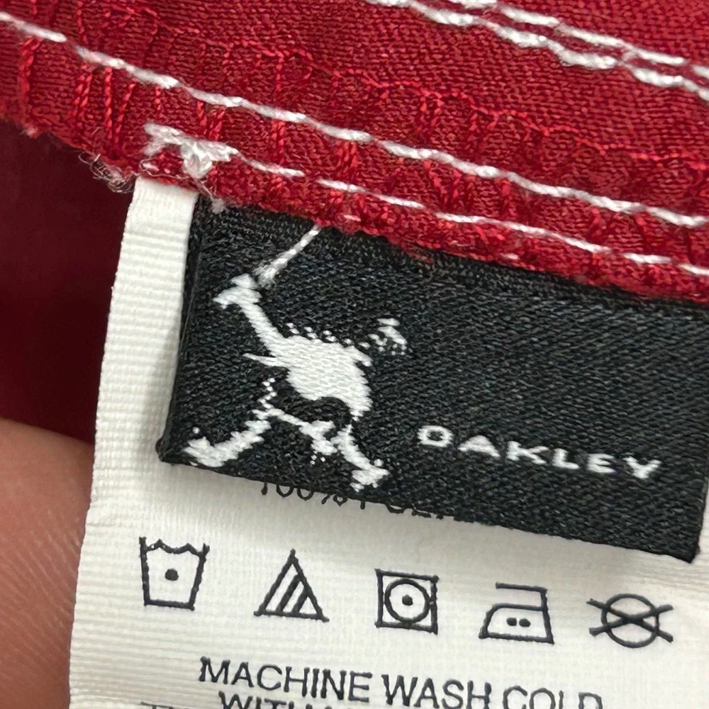 VTG‎ Oakley Voltage 2.8 Boardshorts  Mens 36 Red Black White Colorblock Surf Y2K